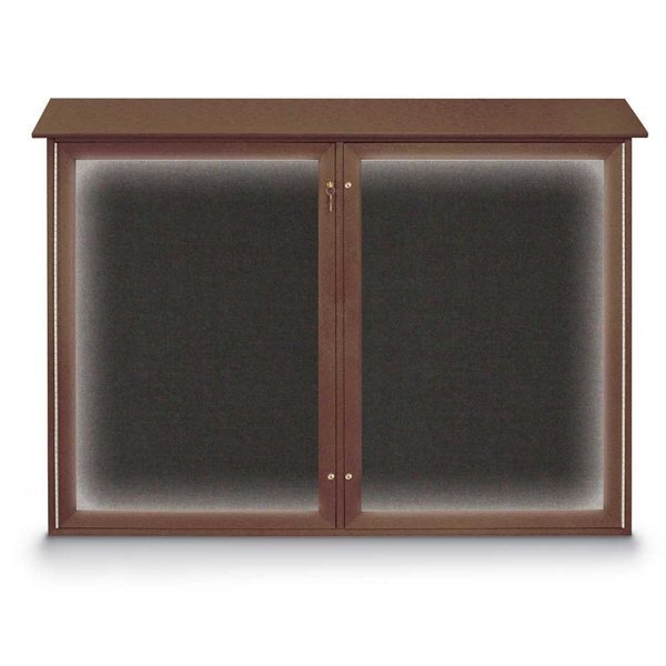 Open Faced Traditional Rounded Corkboard, UNITED VISUAL PRODUCTS, Mfr# UV645ARC-WHITE-CLOUD